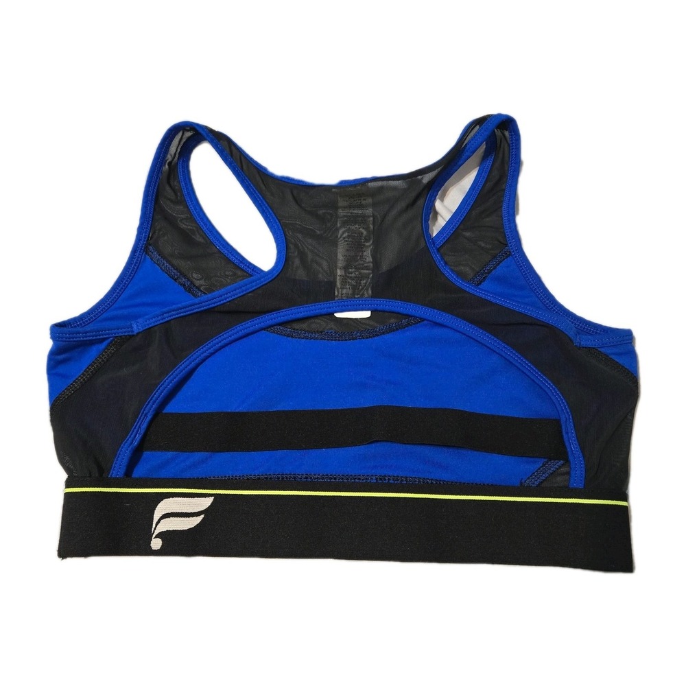 Fabletics Tropez Sports Bra Electric Blue With Black Mesh Size Medium - Picture 4 of 4